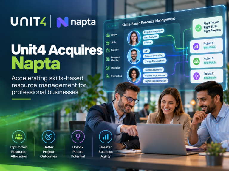 Unit4 to Acquire Napta to Strengthen Skills-Based Resource Management for Professional Services